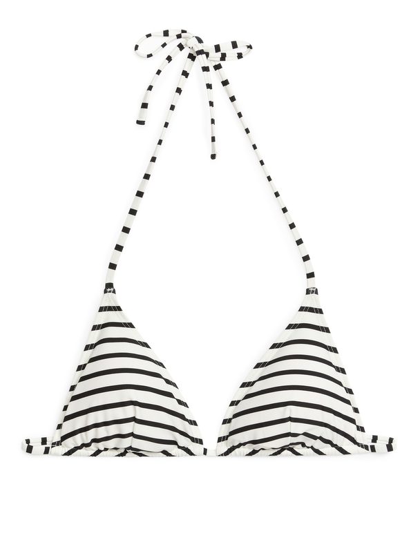 ARKET Triangel-bikinitop Offwhite/zwart