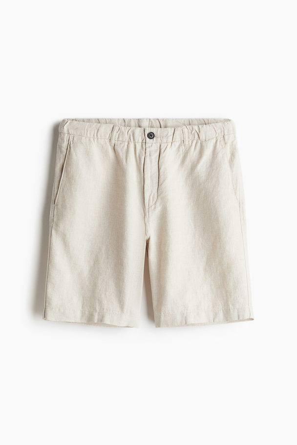 H&M Leinenshorts in Regular Fit Weiß