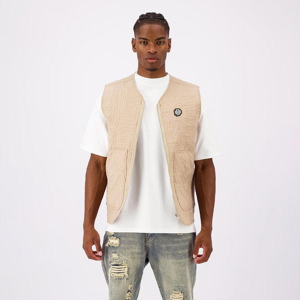 Black Bananas MONOGRAM QUILTED VEST Braun