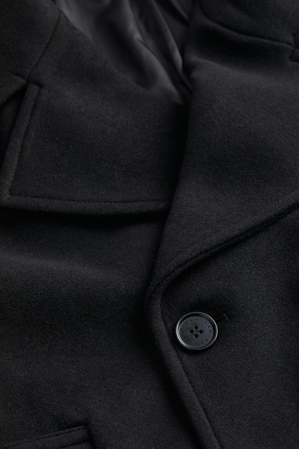 H&M Oversized Cabanjacke aus einer Wollmischung Schwarz