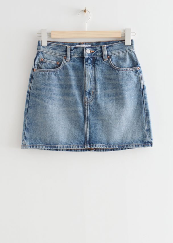 & Other Stories 5-pocket Denim Mini Skirt New Blue