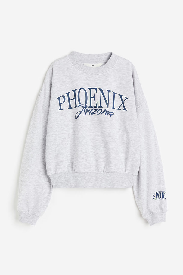 H&M Sweatshirt Light Grey Marl/phoenix