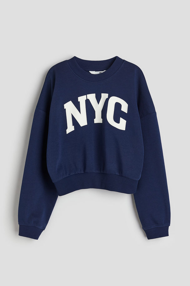 H&M Sweatshirt Marineblå/nyc