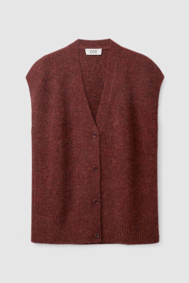 COS Knitted Vest Maroon