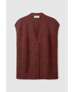 Knitted Vest Maroon