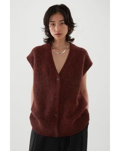 Knitted Vest Maroon