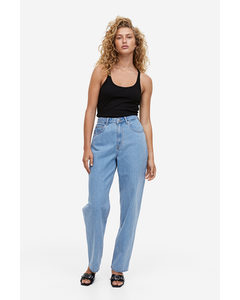 90's Baggy Ultra High Waist Jeans Denimblauw