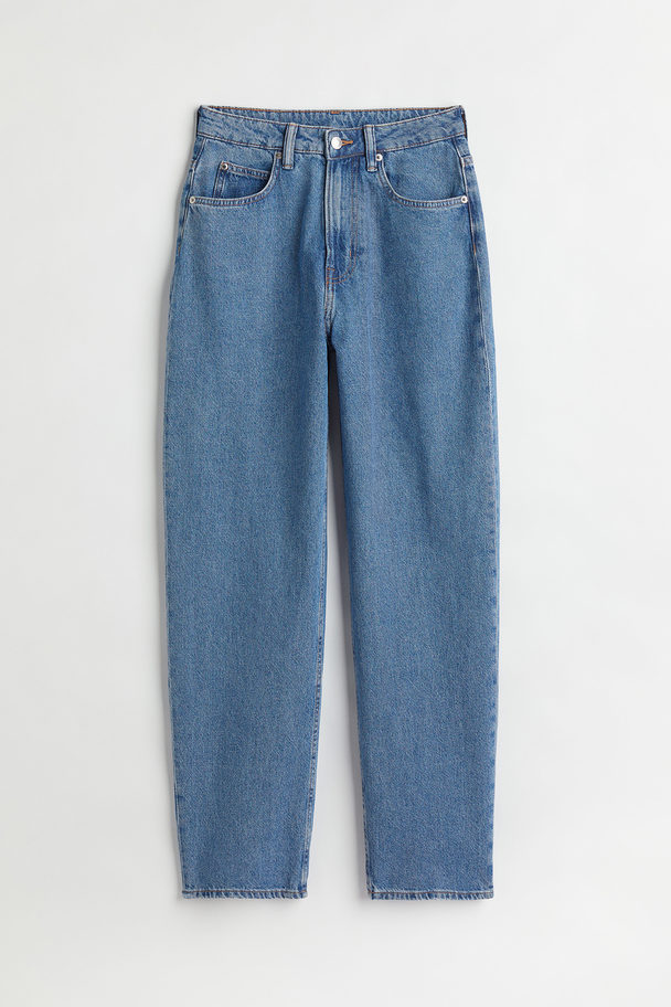 H&M 90s Baggy Ultra High Waist Jeans Blau
