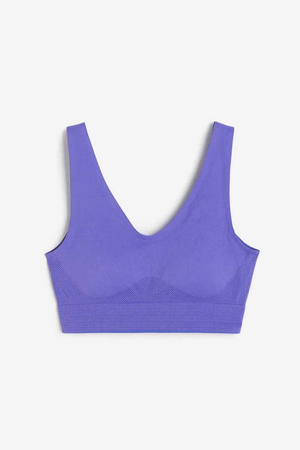 Sport-bh I Drymove™ Seamless Lavendelblå Blue