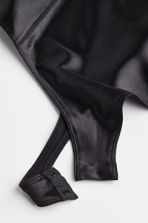 H&M Shimmering Thong Body Black