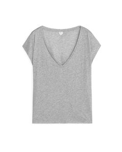 Semi-Sheer T-Shirt Grey