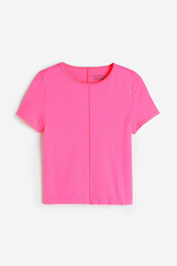 GOOD AMERICAN So Soft Sculpted Tee Knock Out Pink