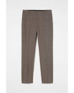 Slim Fit Trousers Beige/checked
