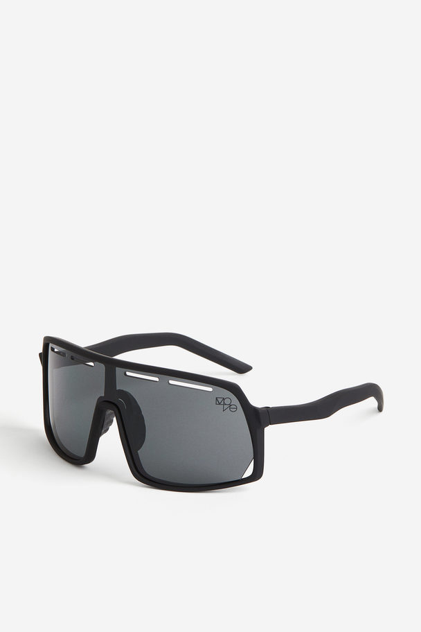 H&M Leichte Sport-Sonnenbrille Schwarz
