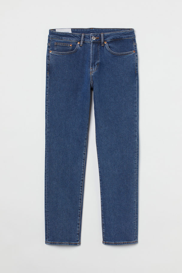 H&M Straight Regular Jeans Denimblauw