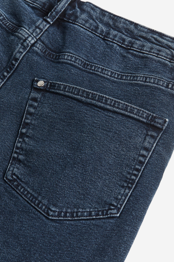 H&M Straight Regular Jeans Donkerblauw
