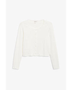 Button-up Long Sleeve Top White