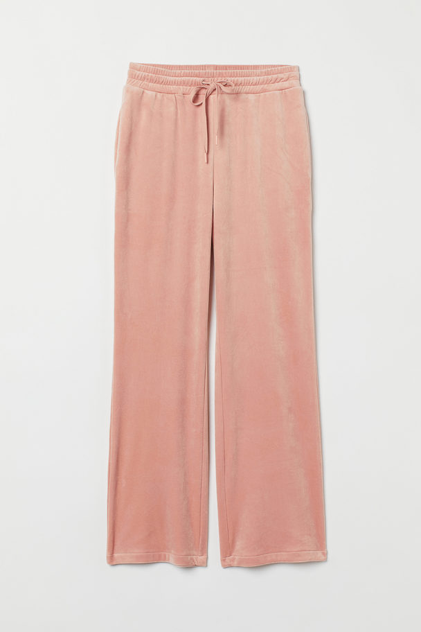 H&M Velour Trousers Pink