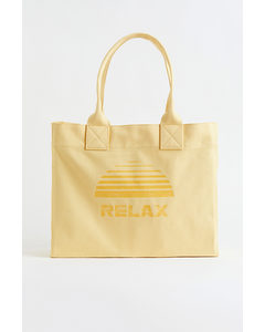 Shopper Met Print Geel/relax