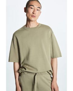 Relaxed-fit Knitted T-shirt Light Green
