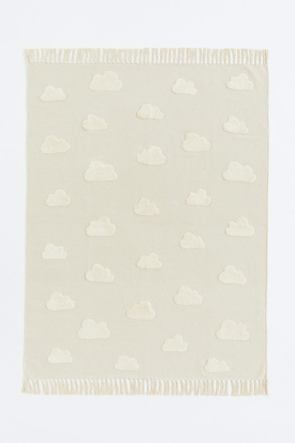 H&M HOME Tufted-pattern Rug Natural White