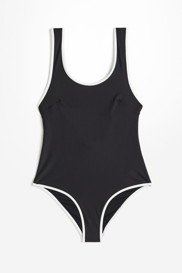 H&M High-leg Swimsuit Black