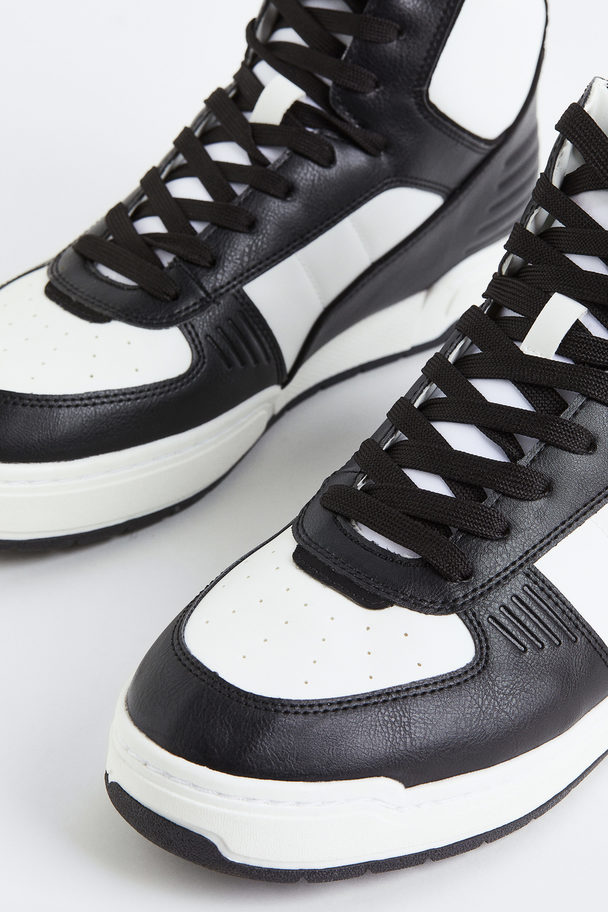 H&M Hoge Sneakers Zwart/wit