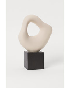 Grote Keramieken Sculptuur Lichtbeige