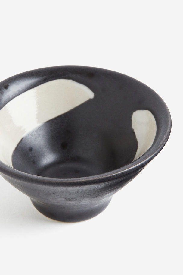 H&M HOME Mini Stoneware Bowl Black/patterned