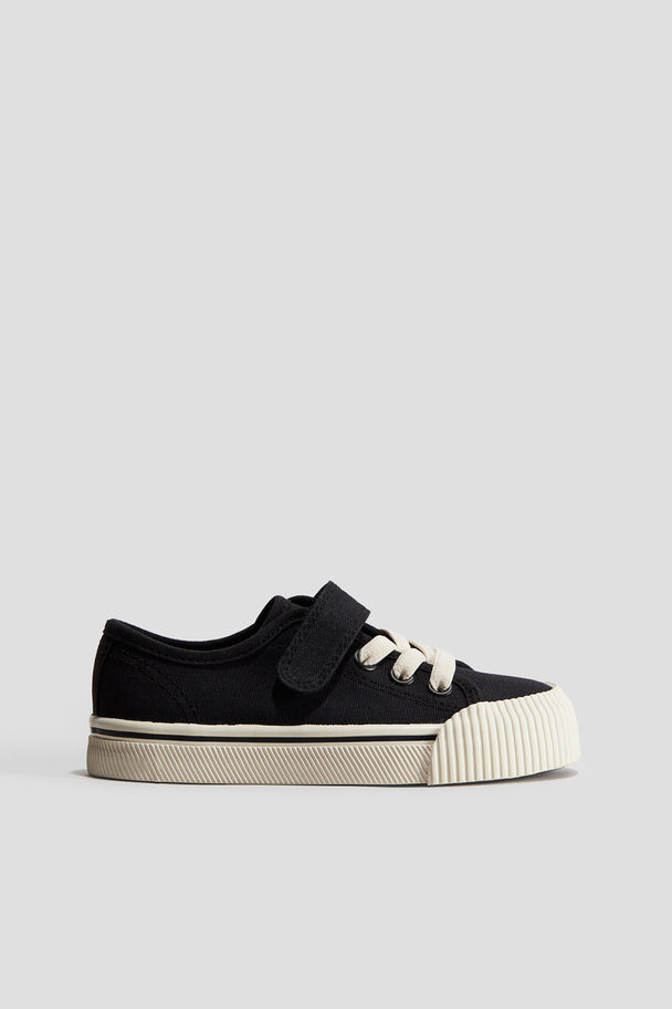 H&M Cotton Canvas Trainers Black