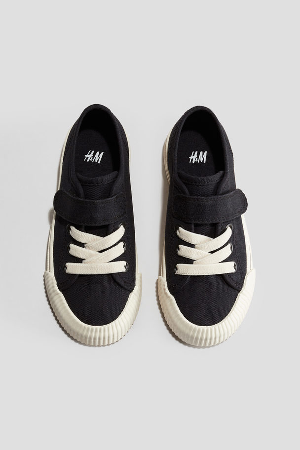 H&M Sneaker aus Baumwollcanvas Schwarz