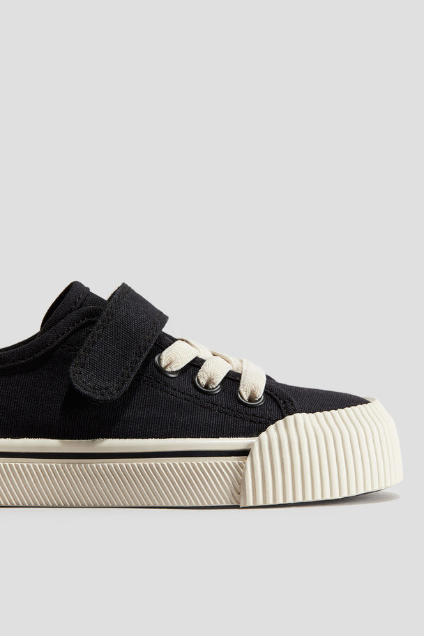 H&M Sneaker aus Baumwollcanvas Schwarz