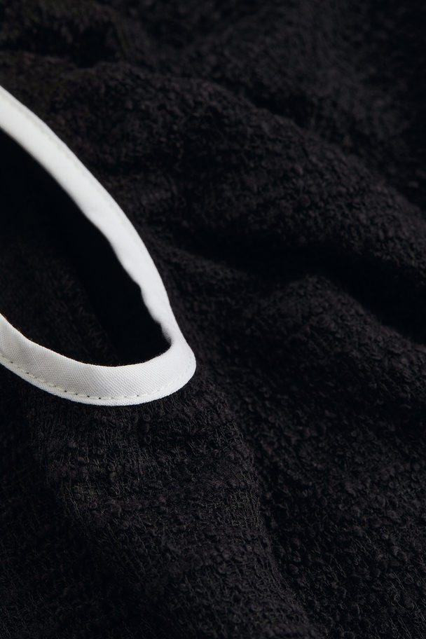 H&M Keyhole-detail Bouclé Dress Black/white