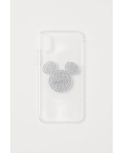 iPhone-Hülle mit Strass Transparent/Micky Maus