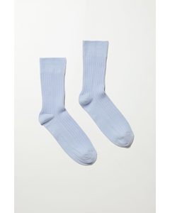 Selma Socks Light Blue