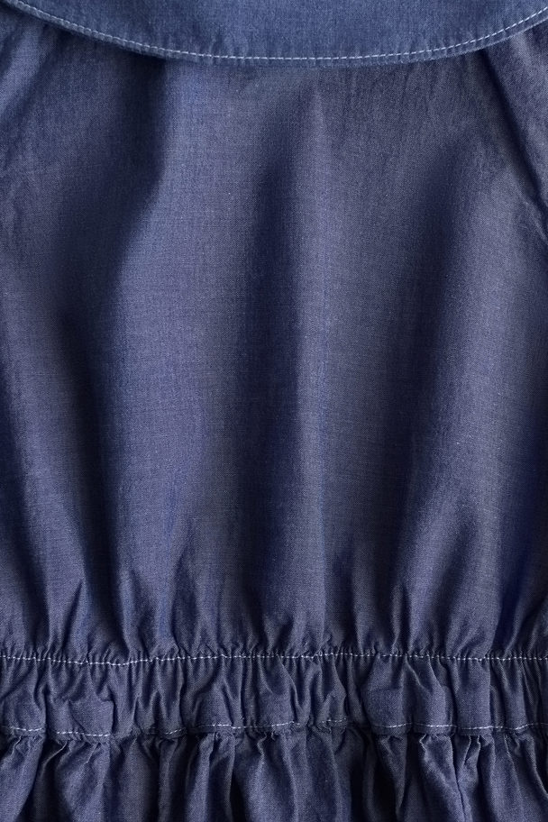 H&M Skjortekjole Uden Ærmer Mørkeblå