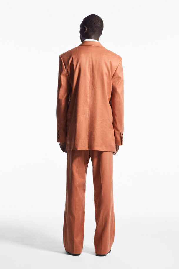 COS Longline Single-breasted Blazer - Relaxed Terracotta