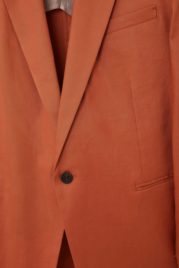 COS Longline Single-breasted Blazer - Relaxed Terracotta