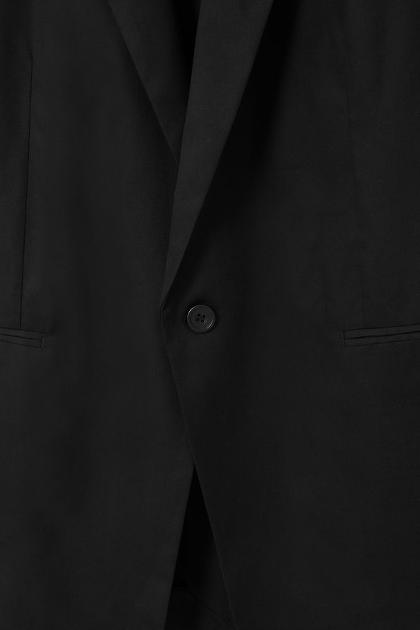COS Longline Single-breasted Blazer - Relaxed Black