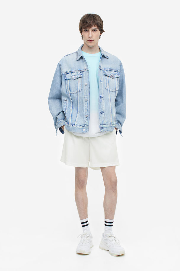 H&M Mesh-Shorts Relaxed Fit Weiß