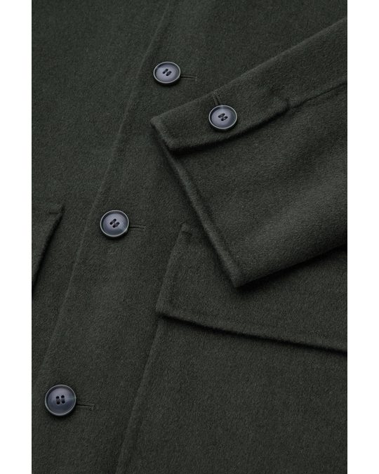 COS Utility Wool Jacket Dark Green