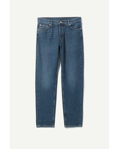 Barrel Jeans mit lockerem und konisch zulaufendem Bein Teichblau