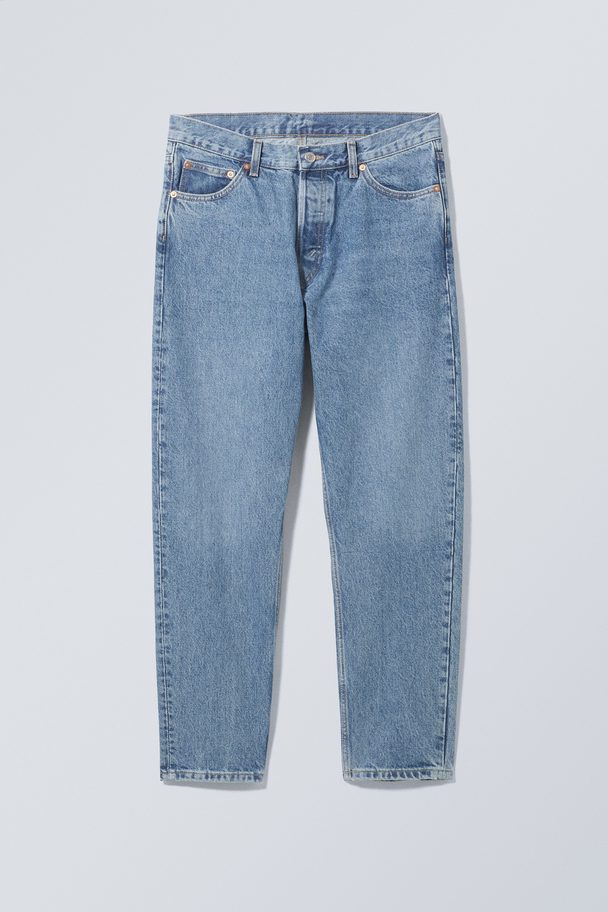 Weekday Barrel Jeans mit lockerem und konisch zulaufendem  Mittelblau