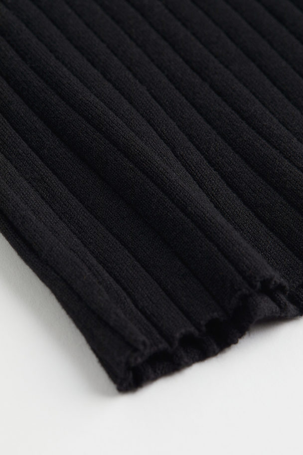 H&M Rib-knit Top Black
