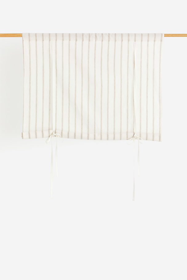 H&M HOME Rollvorhang aus Leinenmischung Weiß/Gestreift