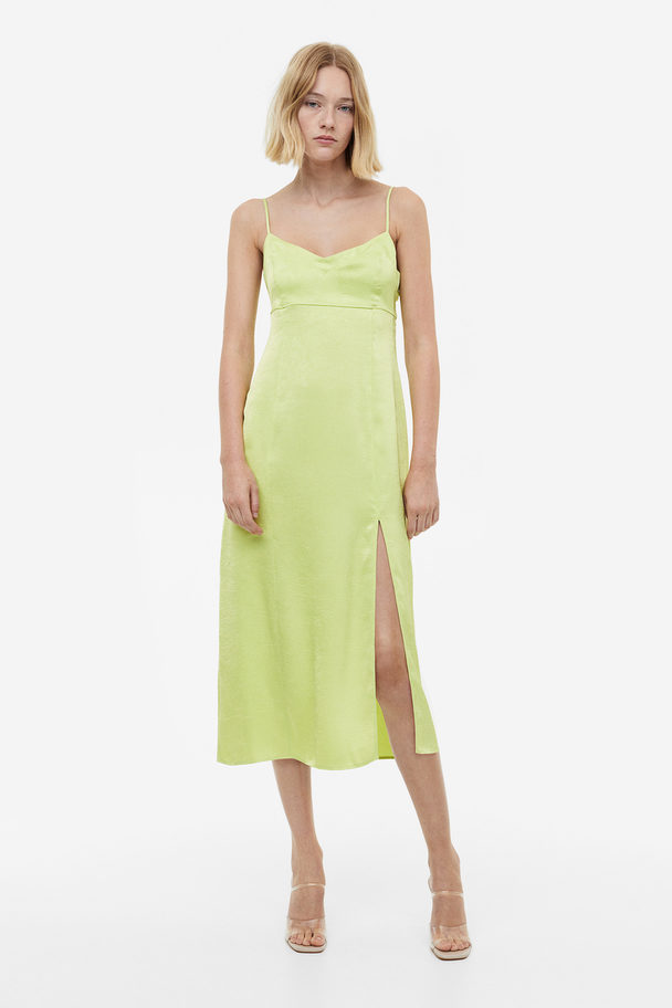 H&M Rückenfreies Kleid Limegrün