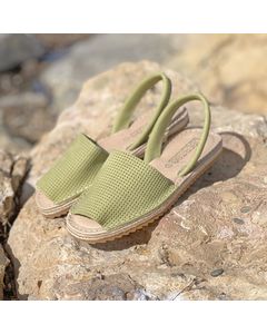 Danu Menorcan Sandal In Green Leather