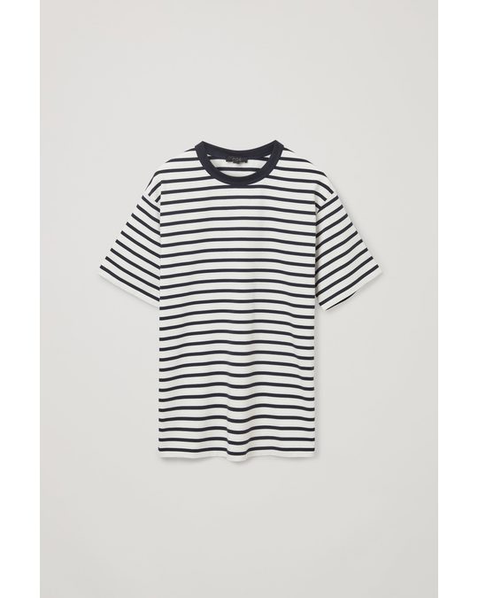 COS Relaxed-fit Striped T-shirt Navy / White