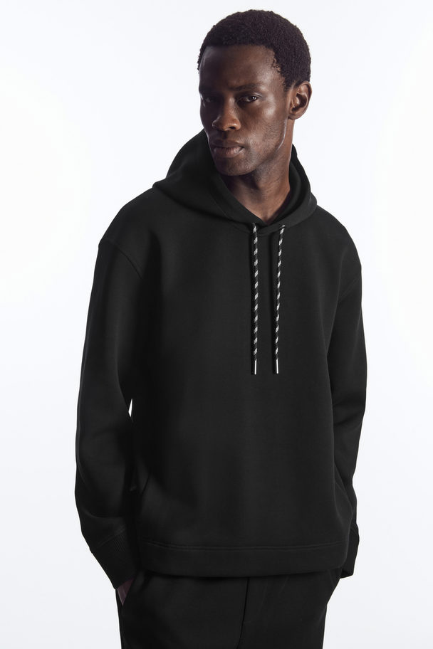 COS Relaxed-fit Scuba Hoodie  Black