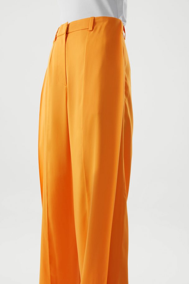 COS Wide-leg Tailored Trousers Bright Orange